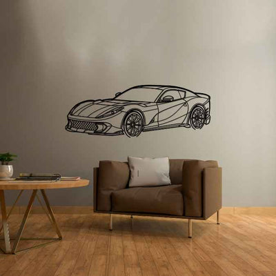 812 Competizione 2023 Angle Silhouette Metal Wall Art