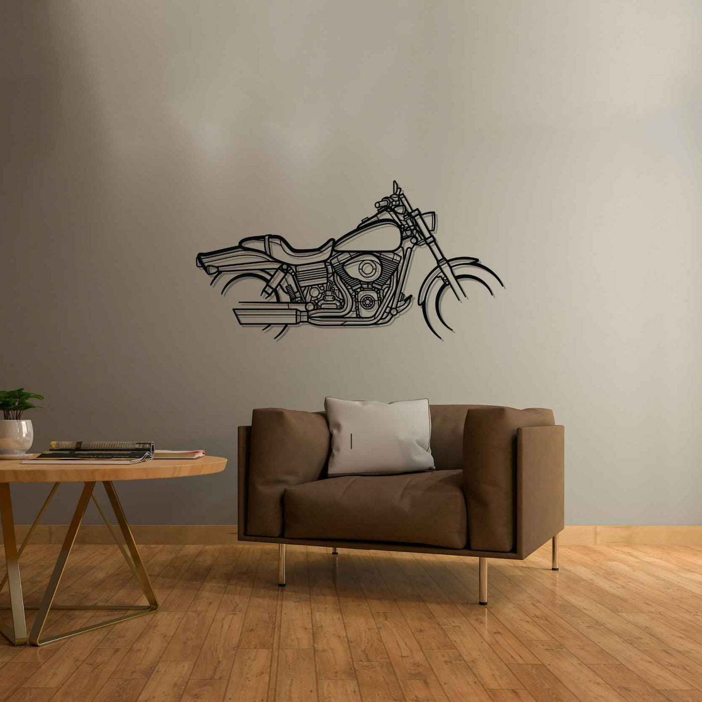 Fat Bob 2010 Silhouette Metal Wall Art