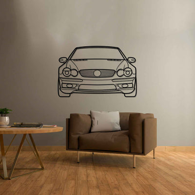 SL55 2004 Front Silhouette Metal Wall Art