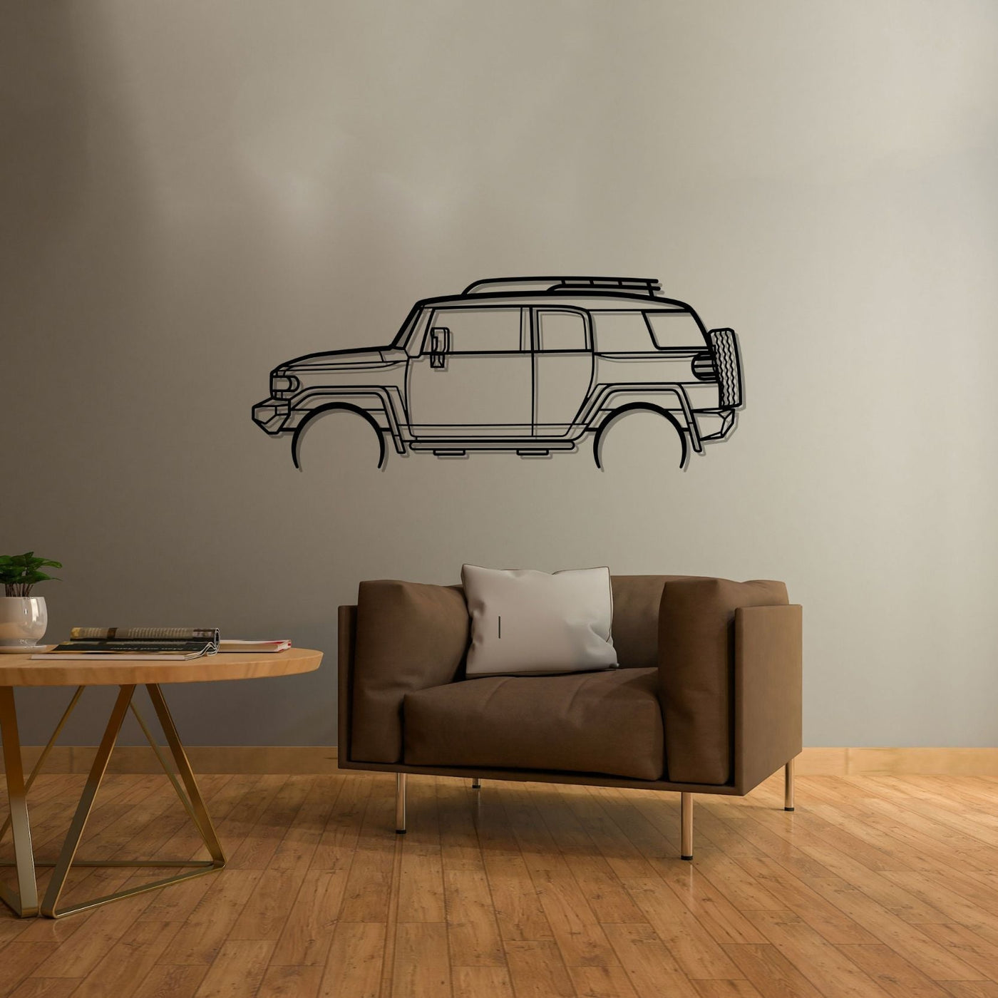 FJ Cruiser 2008 Detailed Silhouette Metal Wall Art