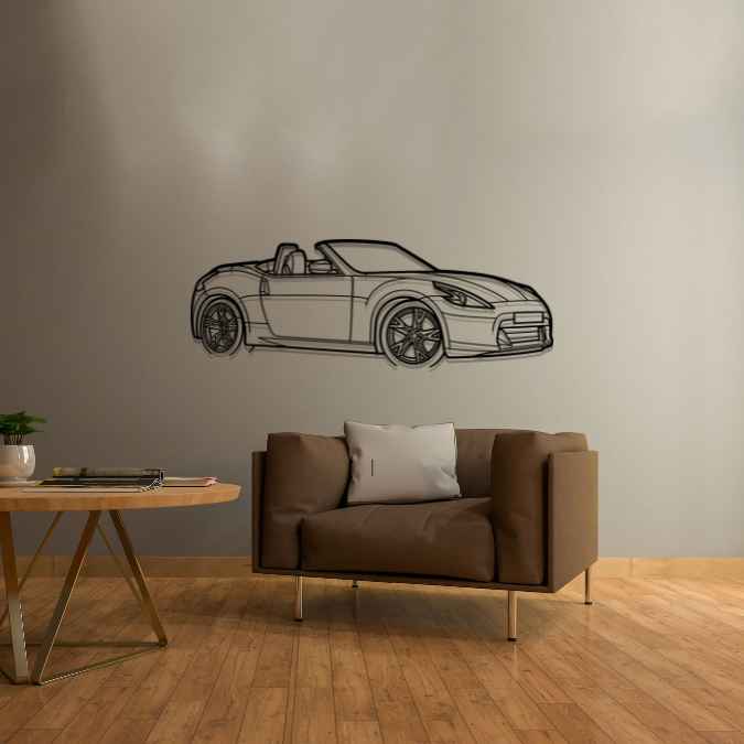 370Z Roadster Angle Silhouette Metal Wall Art