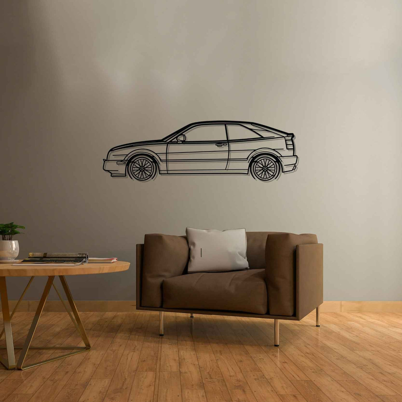 Corrado 1994 Detailed Silhouette Metal Wall Art