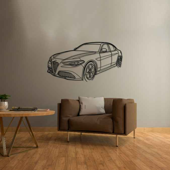 Giulia 2017 Angle Silhouette Metal Wall Art