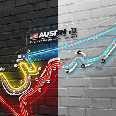 Albert Park Circuit Neon Race Track