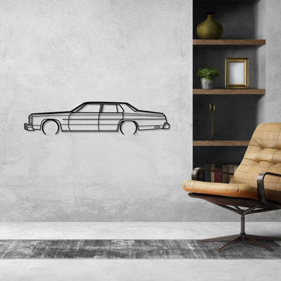 Impala 1975 Detailed Silhouette Metal Wall Art