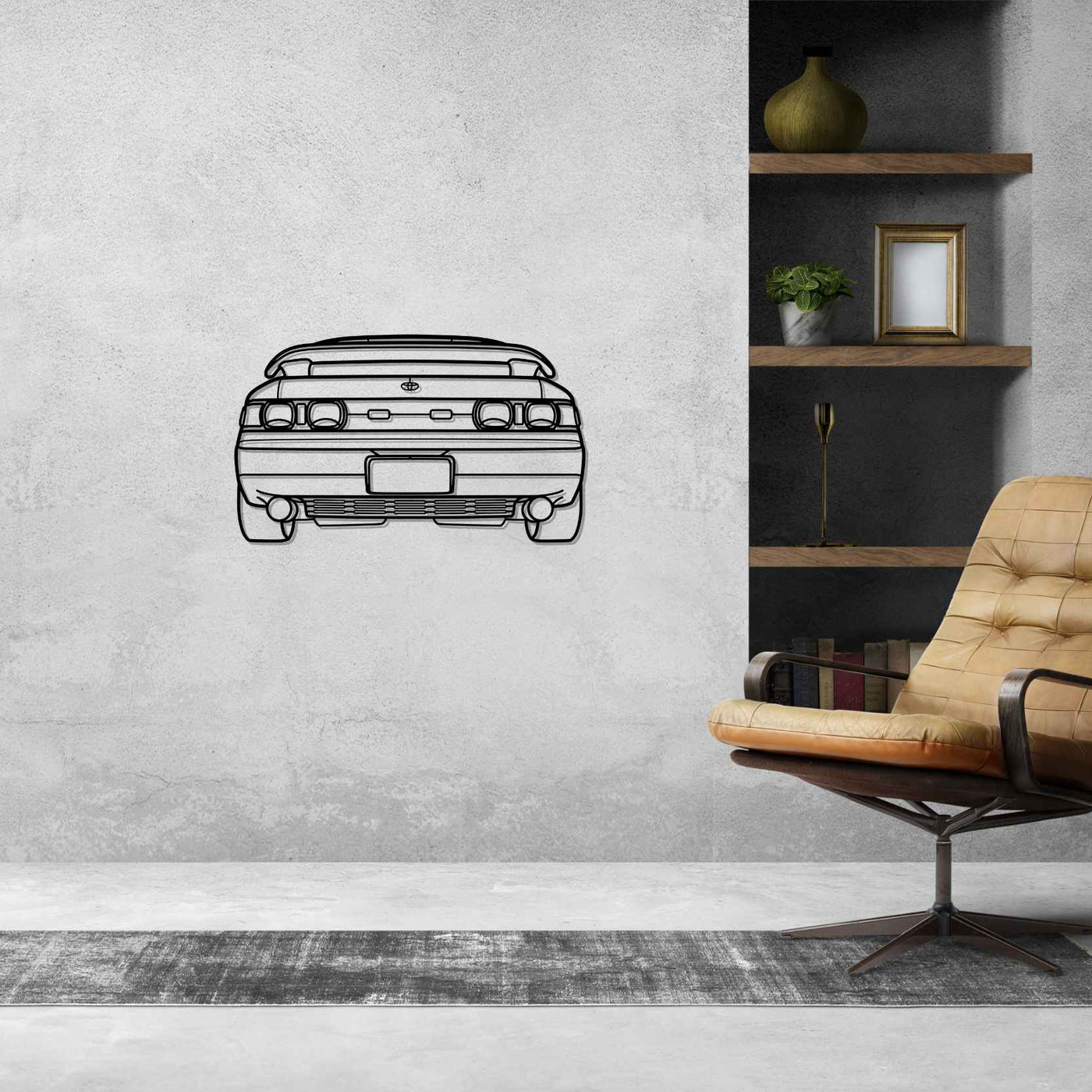 MR2 1993 Back Silhouette Metal Wall Art