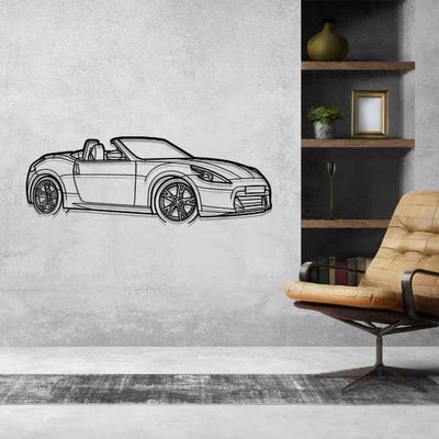 370Z Roadster Angle Silhouette Metal Wall Art