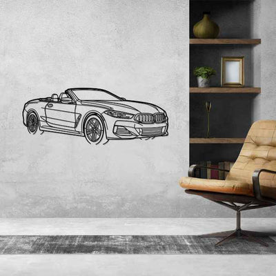 840 Convertible 2024 Angle Silhouette Metal Wall Art