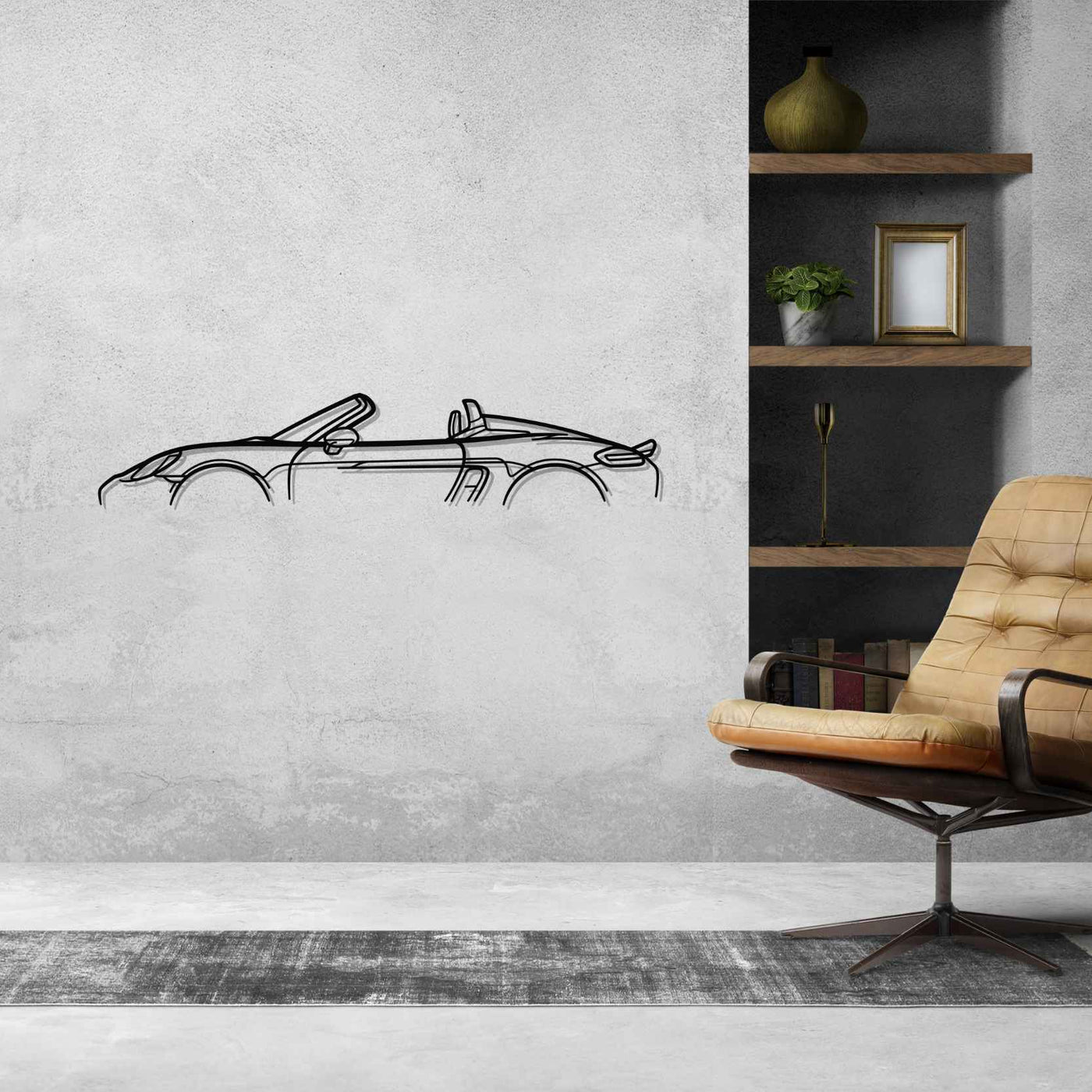 718 Spyder Classic Silhouette Metal Wall Art