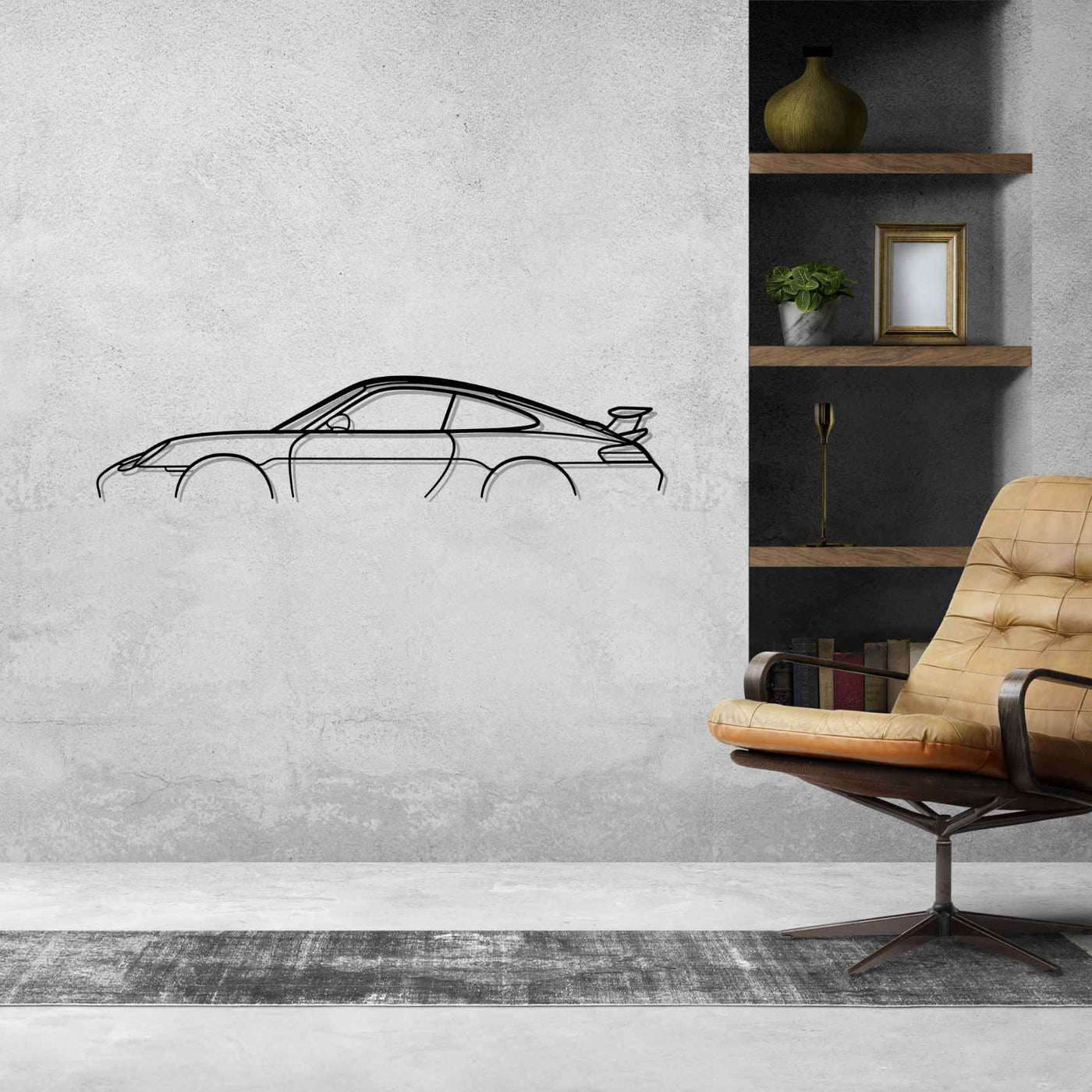 911 996 GT3 Classic Silhouette Metal Wall Art