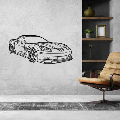 Corvette C7 ZR1 Angle Silhouette Metal Wall Art