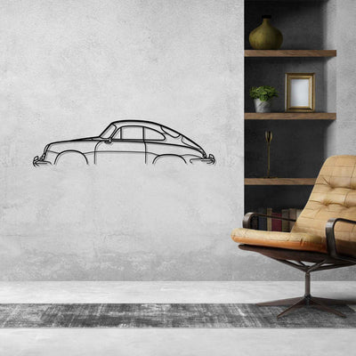 356C Coupe Classic Silhouette Metal Wall Art