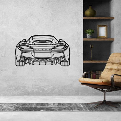 570GT Back Silhouette Metal Wall Art