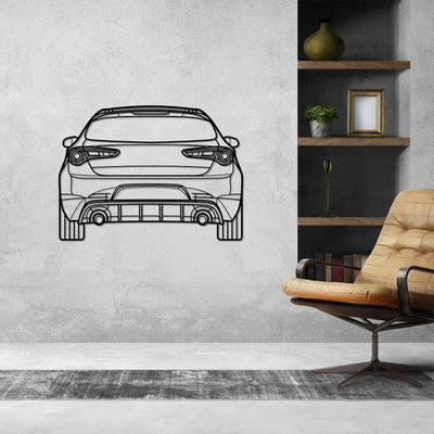 Giulietta 2018 Back Silhouette Metal Wall Art