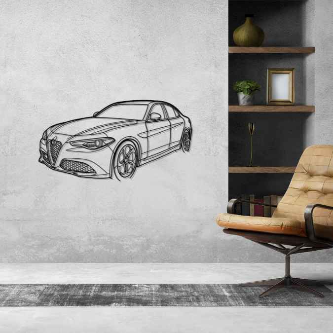 Giulia 2017 Angle Silhouette Metal Wall Art