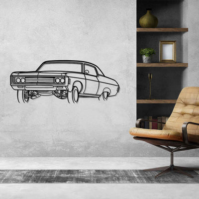 Impala 1969 Angle Silhouette Metal Wall Art