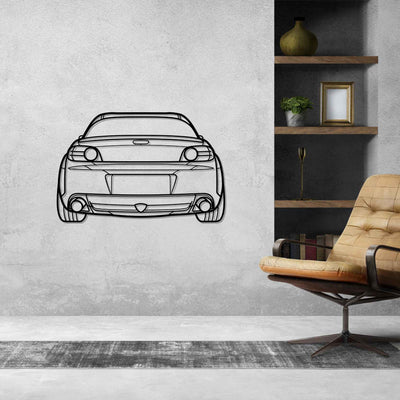 RX8 2005 Back Silhouette Metal Wall Art