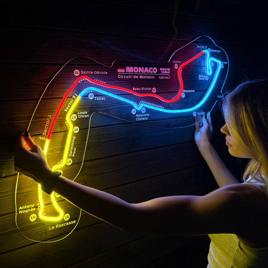 Circuit De Barcelona-Catalunya Neon Race Track