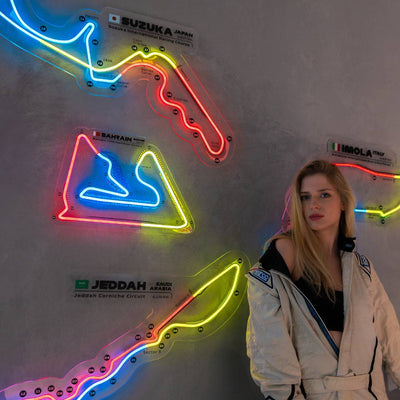 Circuit De Barcelona-Catalunya Neon Race Track