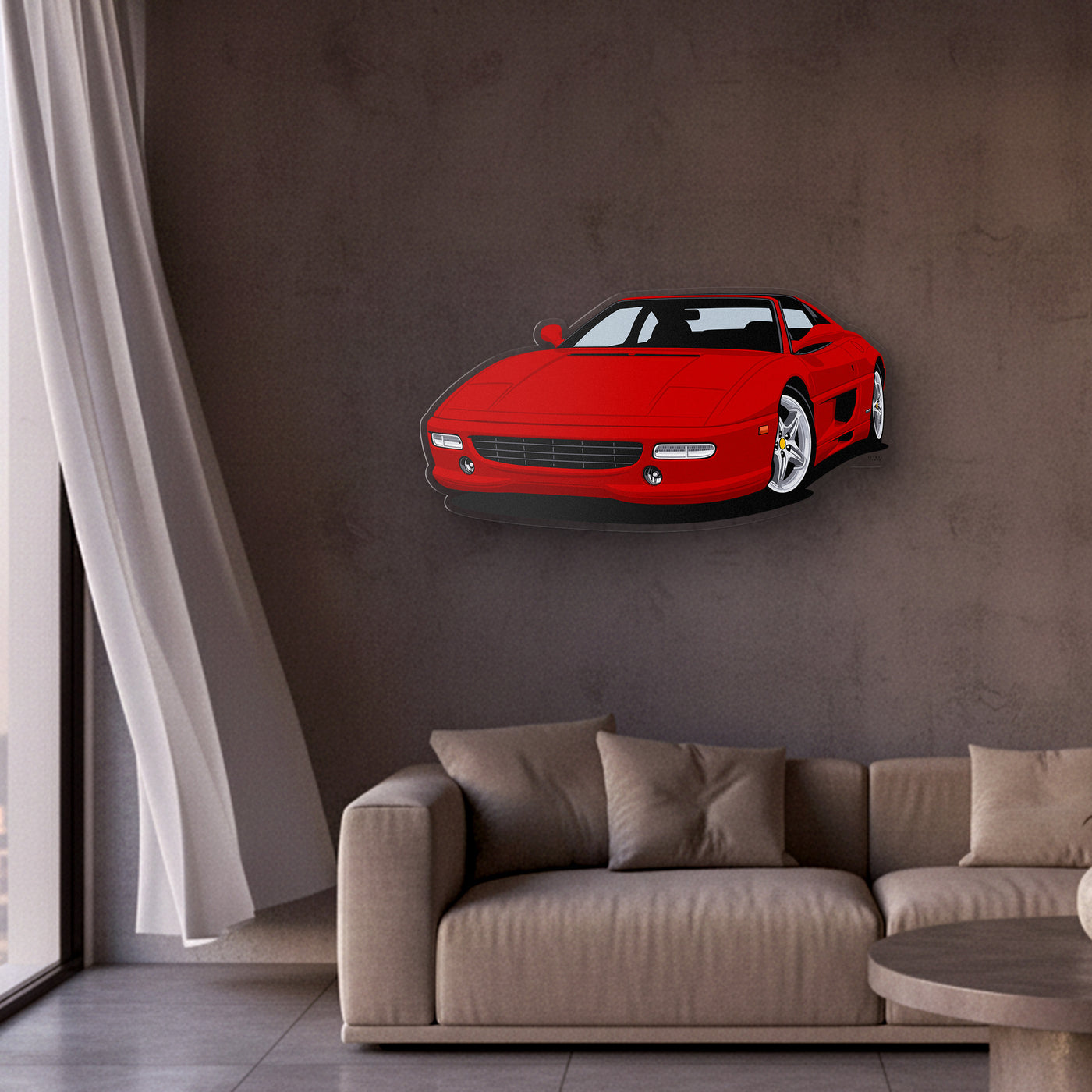 F355 GTS Front Angle Acrylic Print