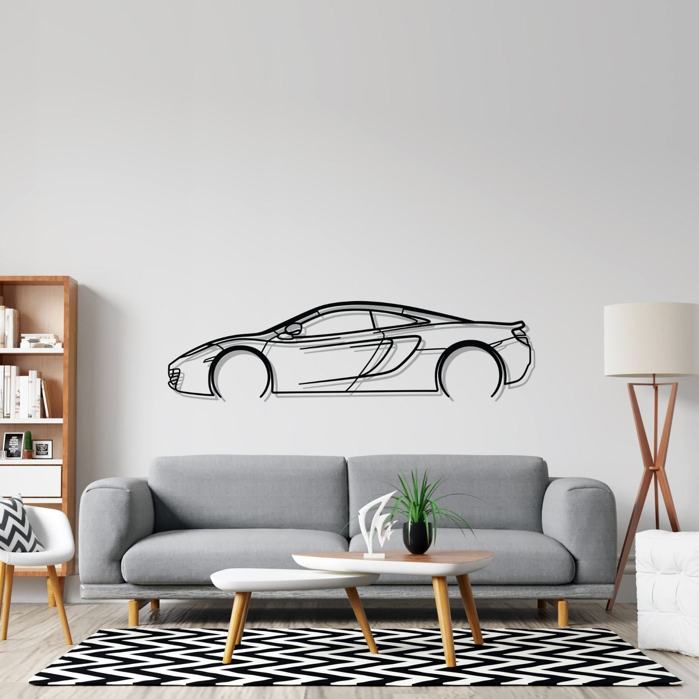 MP4 12C Detailed Silhouette Metal Wall Art