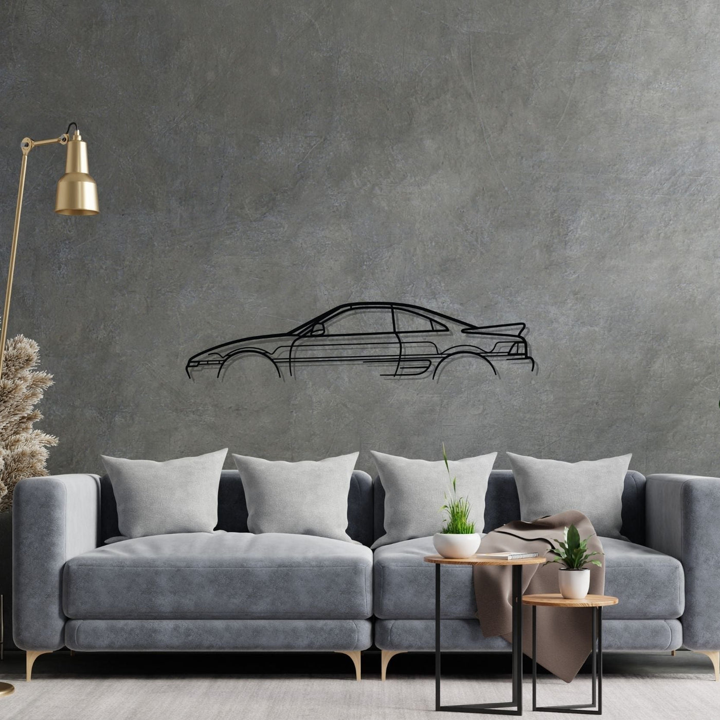 MR2 Classic Silhouette Metal Wall Art