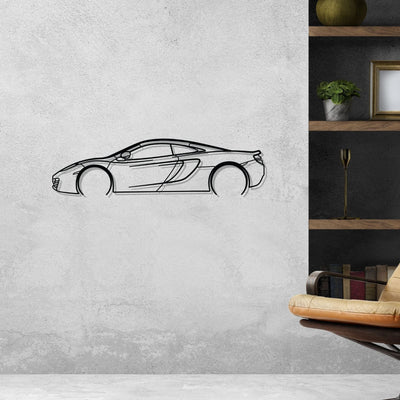 MP4 12C Detailed Silhouette Metal Wall Art