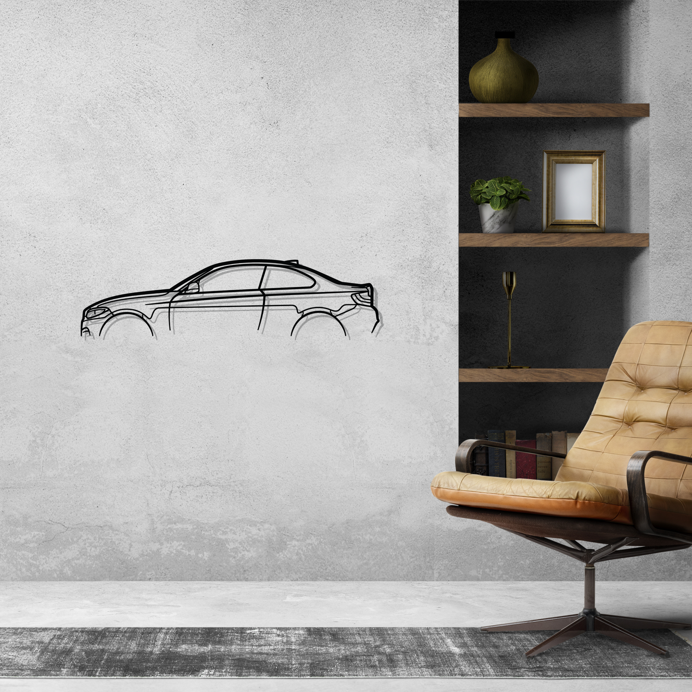 M240i M235i F22 Classic Metal Silhouette Wall Art