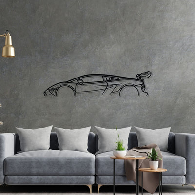 Gallardo Super Trofeo Classic Silhouette Metal Wall Art