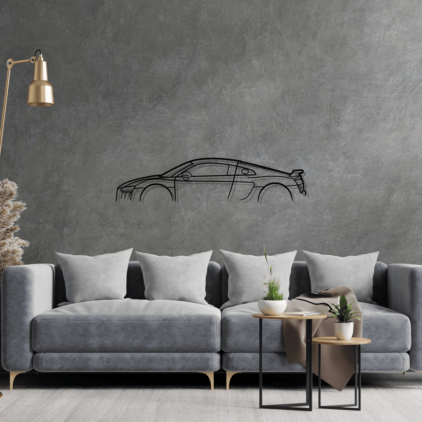 R8 Mk2 Classic Silhouette Metal Wall Art