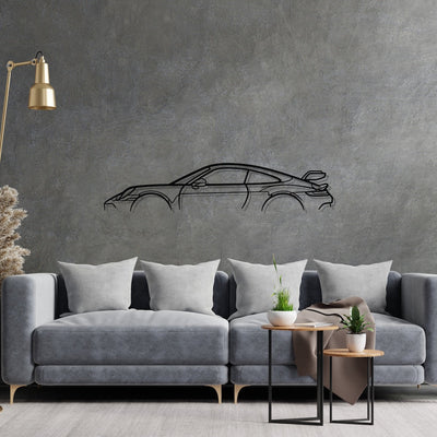 911 GT3 Model 992 Classic Metal Silhouette Wall Art