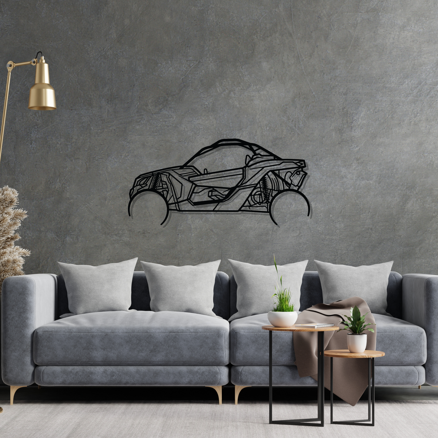 Buggy X3 Silhouette Metal Wall Art