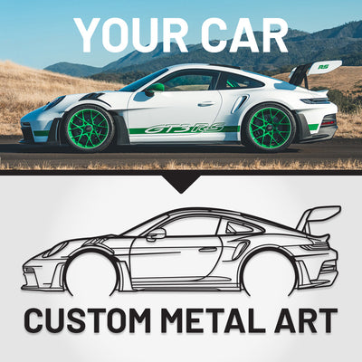 Your Custom Car Silhouette Metal Wall Art