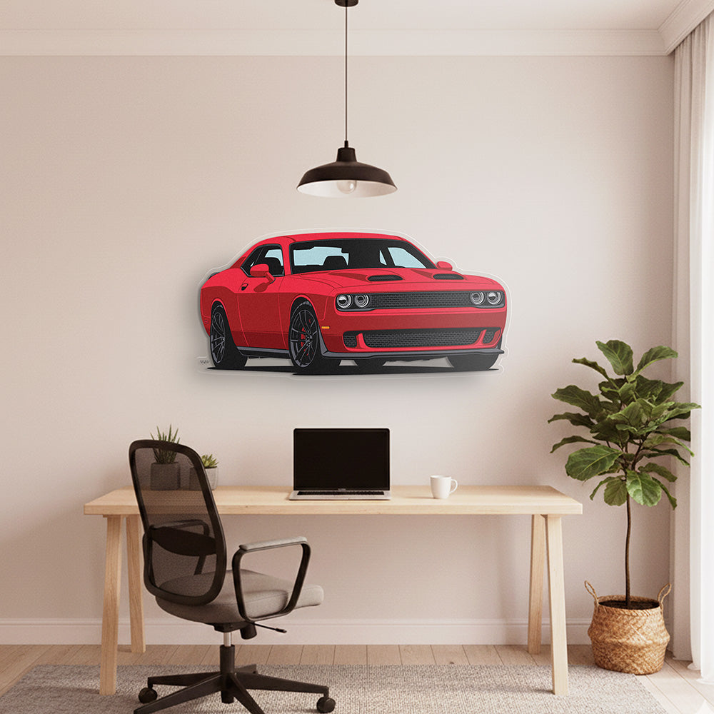 Challenger SRT Hellcat Front Angle Acrylic Print