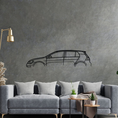 Golf 7 R Classic Silhouette Metal Wall Art