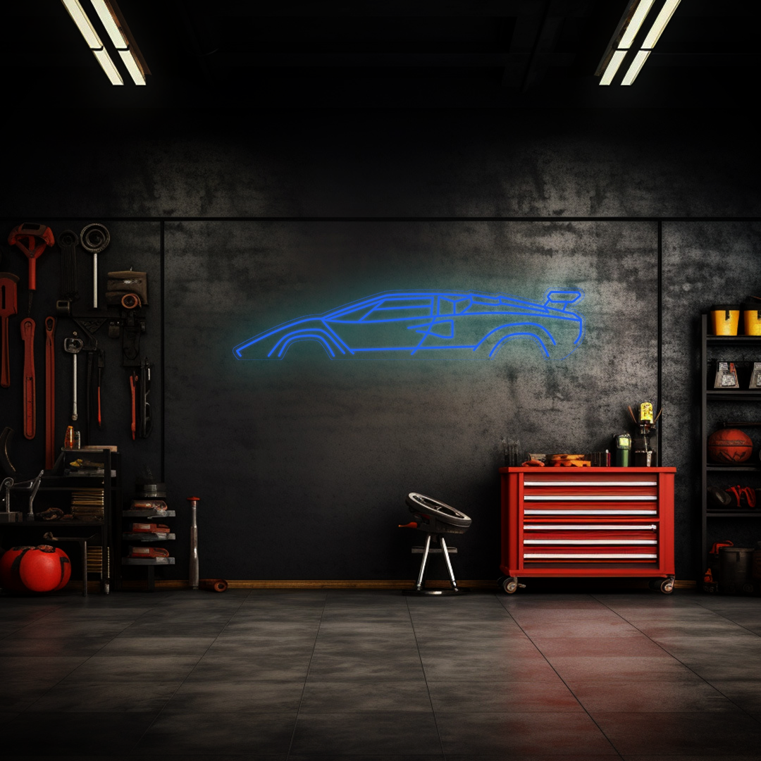 Countach Neon Silhouette