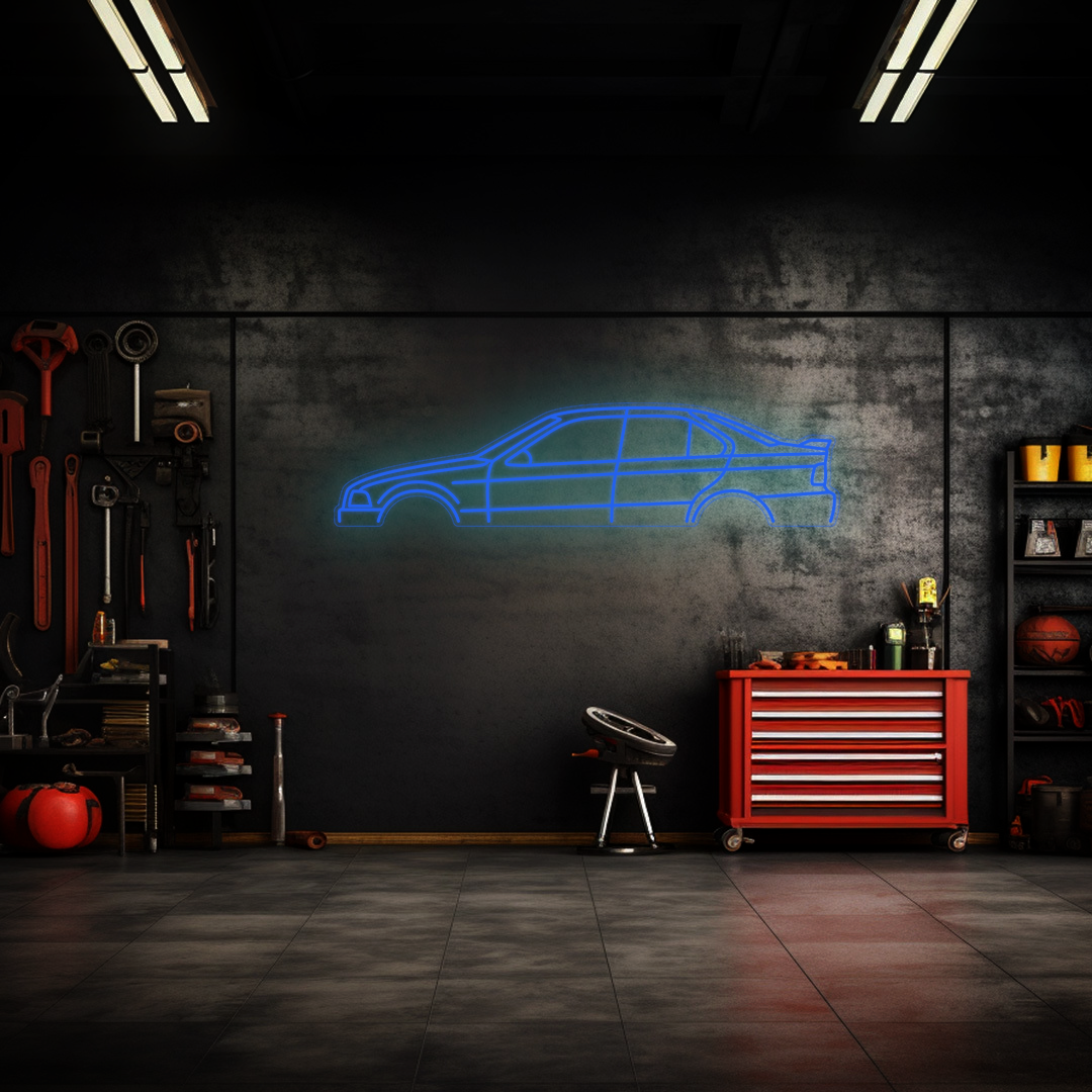 E36 Sedan Neon Silhouette