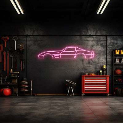 Corvette C3 1974 Neon Silhouette