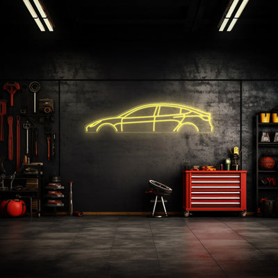 Model 3 Neon Silhouette
