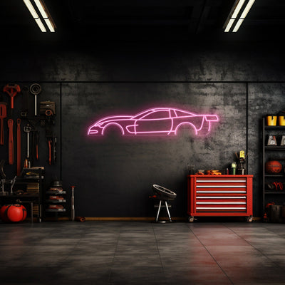 Corvette C5 Neon Silhouette