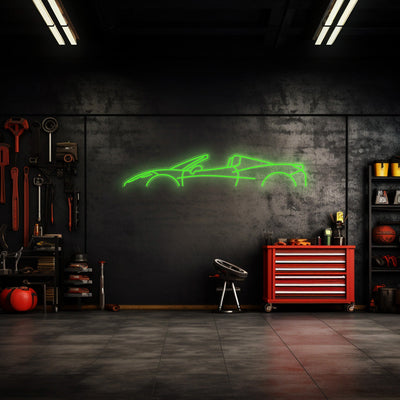 458 Spider Neon Silhouette