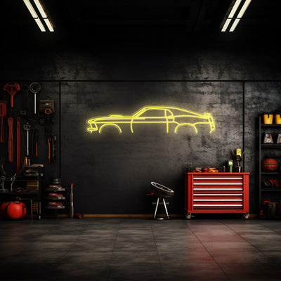 Mustang Fastback 1969 Neon Silhouette