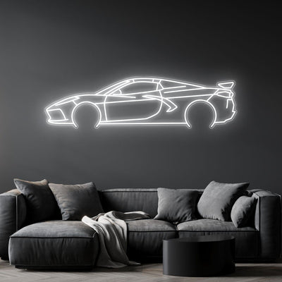 Corvette C8 HTC Neon Silhouette