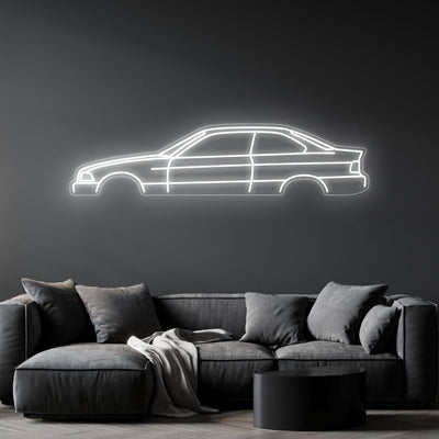 E36 Coupe Neon Silhouette