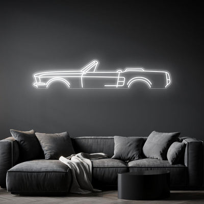 Mustang Cabrio 1967 Neon Silhouette
