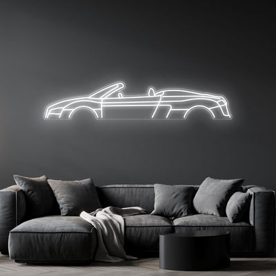 R8 Cabrio Neon Silhouette