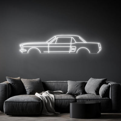 Mustang 1967 Coupe Neon Silhouette
