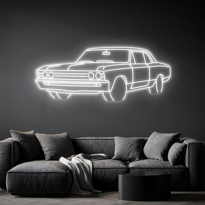 Chevelle 1967 Angle Neon Silhouette