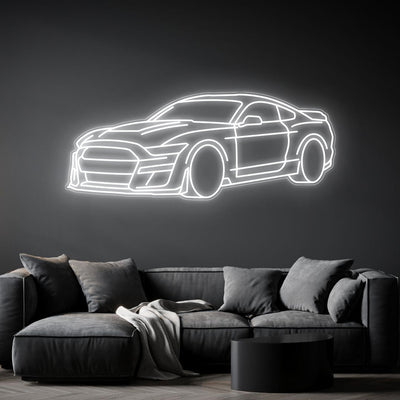 Mustang Shelby GT500 Angle Neon Silhouette