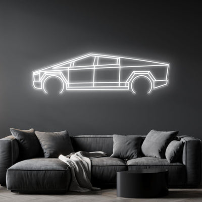 Cybertruck Neon Silhouette